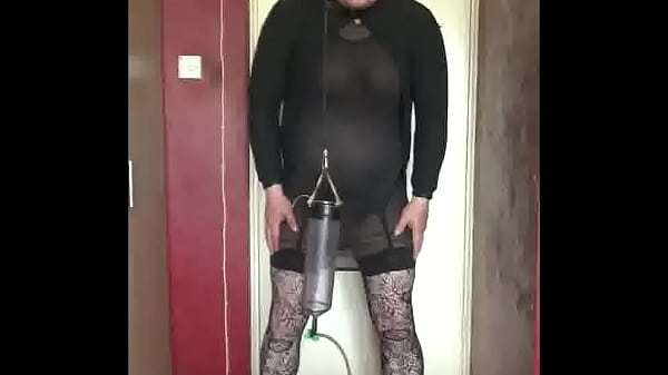 bisexual crossdresser wants you to use him as your toilet as he takes his own piss shower and likes it