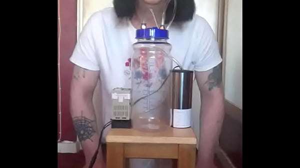bisexual crossdresser with his portable cow milking machine part 5 with the 10 voting down wankers