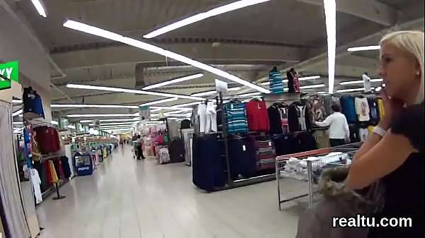 Glamorous czech cutie gets tempted in the hypermarket and plowed in pov