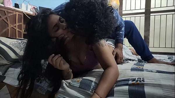 Horny Desi Girl In Black Saree Enjoys Romantic Kisses And Intimate Touches On Bed