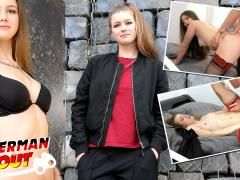 Olivia Sparkle das deutsche Girl wird beim Casting gepoppt