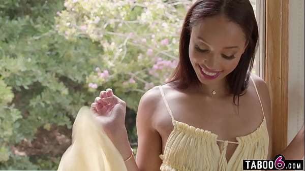 Tiny black teen Alexis Tae deepthroats and rides cock after telling us how much she loves it