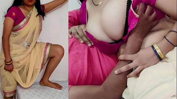 Unsatisfied Village Bhabhi Cheat Hubby, had Sex with Devar in Saree with Hindi Audio