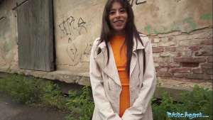 Public Agent Horny slim babe is fucked hard in the back of a transit van