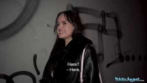 Public Agent She had cum on her face when I met her – WTF?