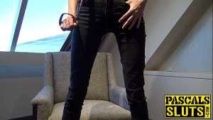 Solo pussy rubbing with redhead teen Andi Rye