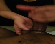 Dick Head Palming After Cum