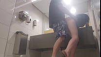 Quickie in public disability bathroom