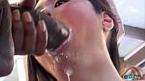 She is capable of accommodating large black male genitalia in her orifices of Asian descent, resulting in ejaculation onto her facial region