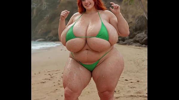 BBW at the beach preview (AI Generated)