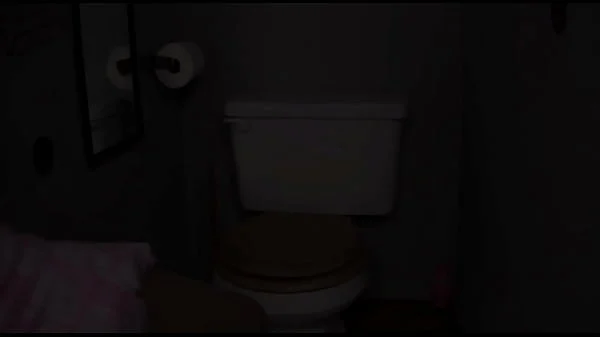 Check out the face on the lovely brunette Adriana Kelly, as she’s sitting on the toilet at…