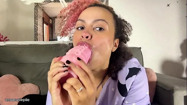 Halloween Monster Toy Fantasy – Naughty BBW Annacutiepiie Toy Play and Spit Play