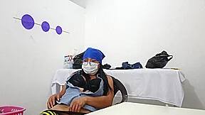 Horny Nurse Records Herself Opening Her Ass