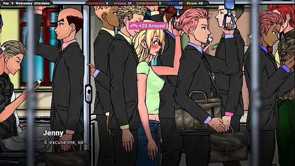 Jenny serves customers at the table, but deep down she wants to serve them with her throat