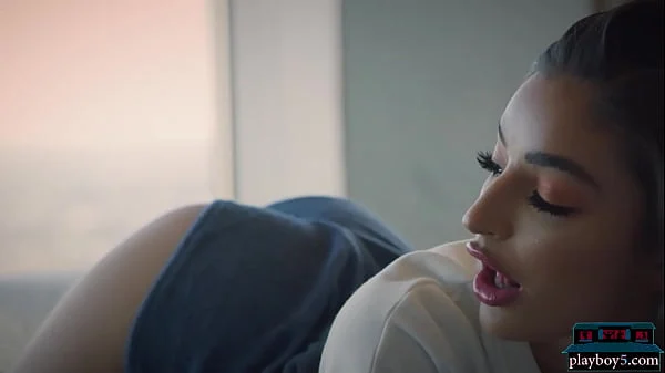 Petite latina babe Emily Willis promotes American Football by getting naked