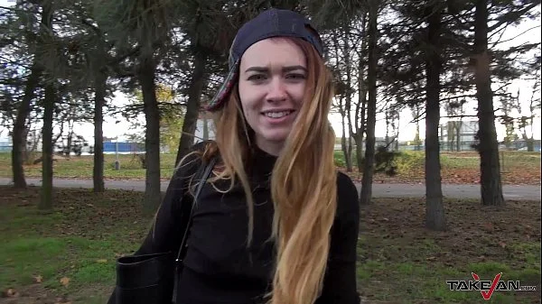 Takevan Hardest fuck ever made in van when driving with dirty speaking teen