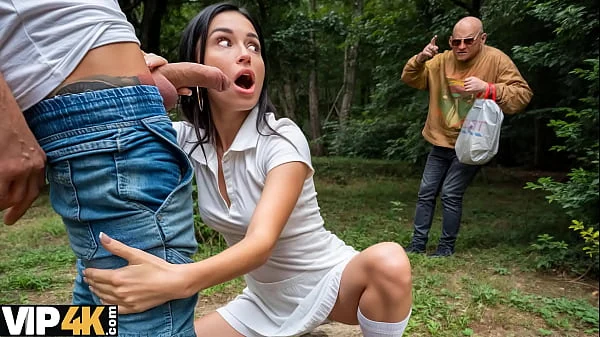 VIP4K. Past due? This naughty brunette knows how to solve this