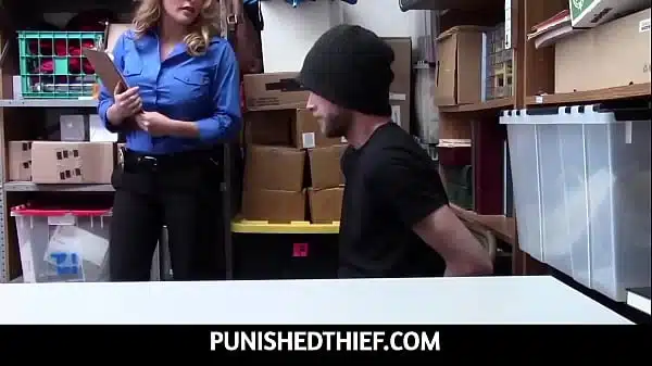 PunishedThief  – Officer Krissy Lynn takes advantage of handsome criminal with big cock