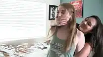 Cheating Girlfriend Is Fucked By StrapOn With Hand Over Mouth Humiliation