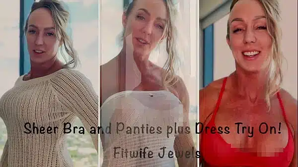 Extreme Sheer Bra and Panties Plus Dress – Sexy Try-On