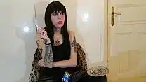 Gothic Mistress wait and smoking pt2 HD