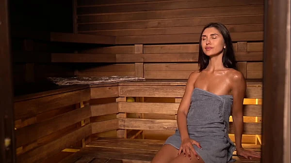Hot Sauna Fuck! Teen Girl With Small Tits Trying To Seduce Stranger