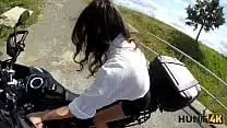 HUNT4K. A bike ride ended up as a perfect outdoor sex. Hot sex with Helina Dream & George Uhl