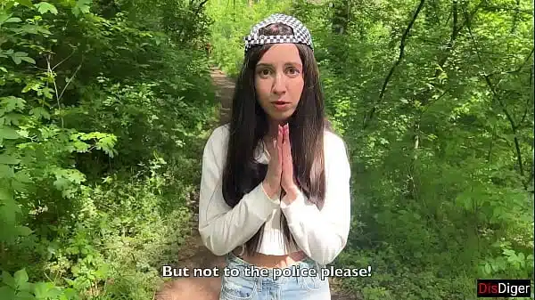 Public Sex in the Forest with a Hooligan Girl Painting Graffiti