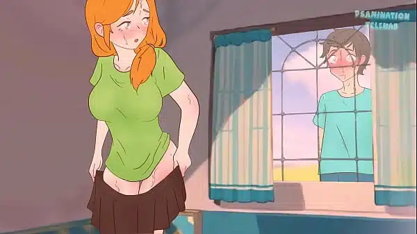 Steve spies on Alex taking off her skirt (he saw her bare pussy) Minecraft Hentai Cartoon Parody ! 2025