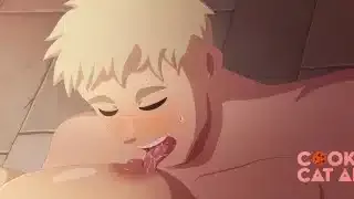 Jock breeding his big, beefy boyfriend with fat tits