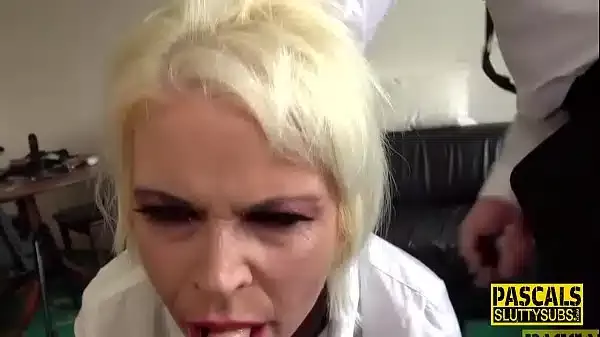 Whipped and gagged mature submissive slut