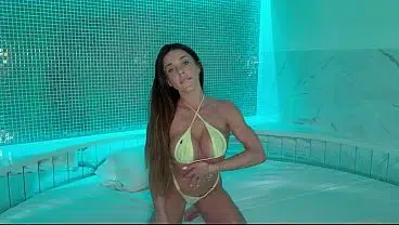 Busty Latina Fucking a BBC And Squirting In a Blue Suite