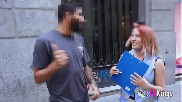 FAKings’ SEXY SURVEY! Dirty Spanish babe teases and tests guys in Madrid