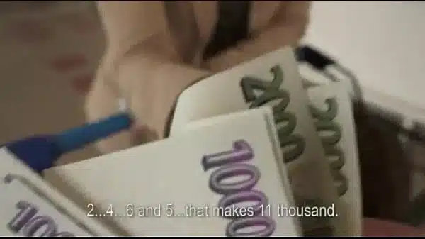 Pretty amateur redhead Czech girl fucks on stairwell for money