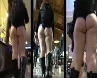 Red head pawg in shorts