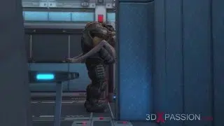 Sci-fi. Alien monster fucks agirl in the Mars base camp