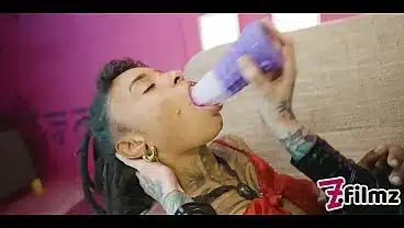 Tattooed Cuties Deepthroat & Double Toy Fuck