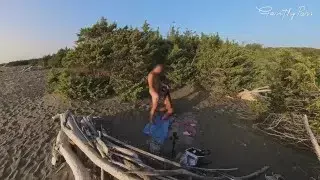 ANAL FINGERING FOR A SLUT: public beach slut analized and handjob