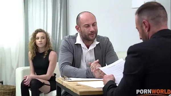 French Slut gets Double Penetrated to Impress Business Client