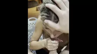 Innocent College Teen Gets a Messy Facial From Her Ex Boyfriend!!