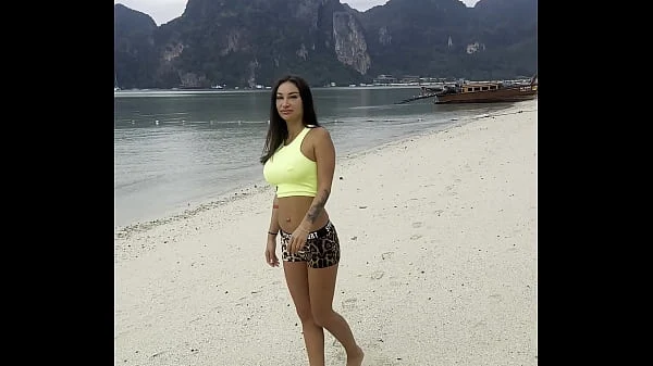 Beautiful Monika Fox In Green Top In Tropics (Free)