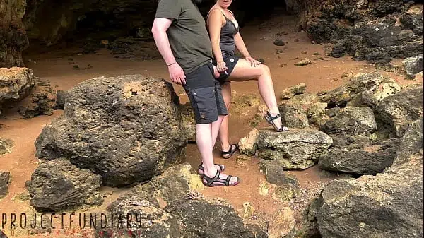 risky outdoor fuck with people near by