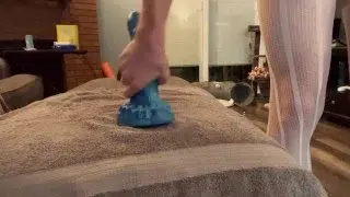 Soft little ass destroyed by huge toy