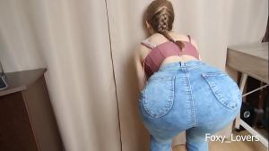 Babe Roommate Fucked In Her Tight Blue Jeans after School