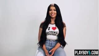 Australian teen Holly Day masturbation to orgasm after interview