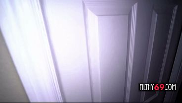 Blonde stepsister got caught masturbating and gets fucked – Jessie Saint