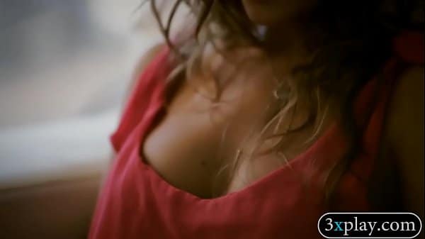 Beautiful brunette babe teasing shows off her hot frame and finger fucks her sweet pussy until she cums