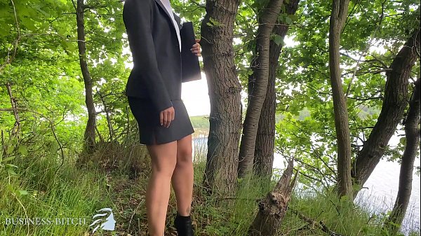 business woman rough public sex in the forest – rip her white blouse