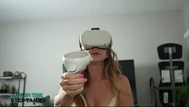 FREE FULL VIDEO! Dumb StepMom Tricked by VR Gamer StepSon