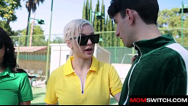 Horny Stepsons Get Distracted Watching Stepmoms Play Tennis and Earn a Foursome – Momswitch